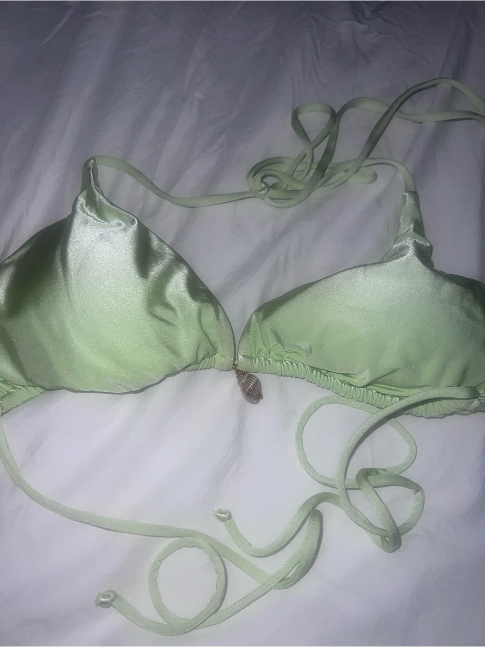 Dippin' Daisy's Light Green Satin Triangle Bralette